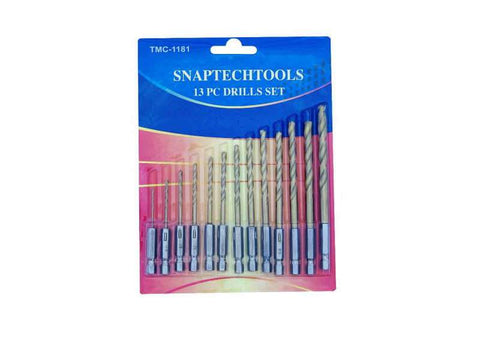 Spiral pentru metal cu prindere hexagon 13 piese la set