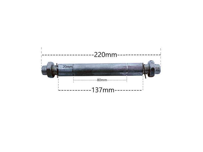 Ax roaba 20mm, lungime 137mm